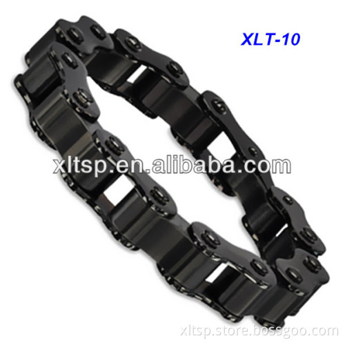 New Design Black 316L Stainless Steel Bike Chain Bracelet For Men
